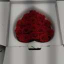 GLAMOUR BOUTIQUE 16 Flower Forever Heart Shape Box, Eternal Preserved Roses Gift for Her, Lasting Flowers, Romantic Floral Keepsake for Birthday, Anniversary or Valentines Day, Red (Color-Treated)