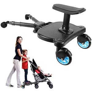 2026 NewUniversal Stroller Board with Detachable Seat, 2in1 Sit and Stand Stroller Connectors for Most Strollers, Holds Children Up to 55 LBs Stroller Standing Board(Blue)