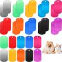 Ferraycle 30 Pieces Aluminum Dog Tags, Blank Discs for DIY Decorative Craft Pet Tags, Metal Stamping, Multicolor, 50 x 29 x 1 Mm, 3 mm Hole