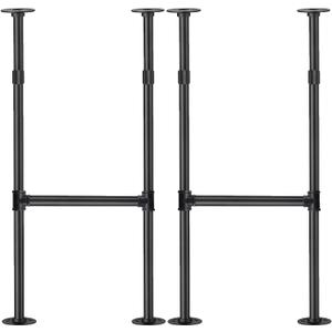 Industrial Pipe Table Leg for Bar Height Pub Table, H-Shape, Iron Base Legs Coffee Tables& End Tables,Desks,Nightstand - Vintage,Mid-Century Modern Aesthetic,38 Inch (2 Packs)