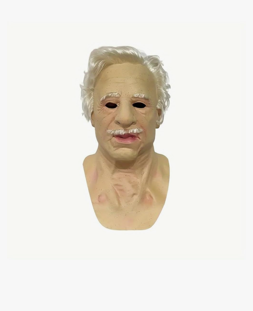 Halloween Realistic Old Man Mask Adlut -Latex Human Old Person Men Full Head Mask Costume,2 Pcs