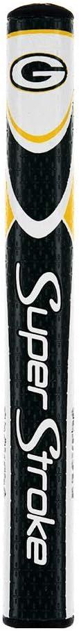 SuperStroke NFL Golf Putter Grip - Cross-Traction Surface Texture and Oversized Profile - Consistent Stroke with Non-Slip Grip (Mid Slim 2.0, Green Bay Packers)