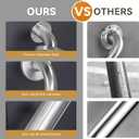 AmazerBath Long Grab Bars for Bathtubs and Showers Anti Slip, 32" L x 1.25" D, Handicap Grab Bars Stainless Steel, Shower Grab Bars for Seniors, Bathtub Handle Bars for Bathroom Holds 500LBS