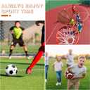 Lenwen 6 Pcs Sport Balls Set for Kids Teens, Include Official Size Basketball Football Soccer Ball with Sport Equipment Bags and Pumps Christmas Training Practice Gift (Retro Colors)