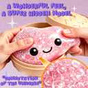 2026 New Glitter Will Emit Light Dumplings Squishy,Colorful Dumplings Stress Balls Fidget Sensory Box,Stress Relief Stretchy Desk Toys (Blue)