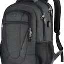 BIKROD 45L Extra Large Travel Laptop Backpack for Men and Women, Carry on Back Pack with USB Charging Port Fit 18.4 IN Laptop, Black, Gift