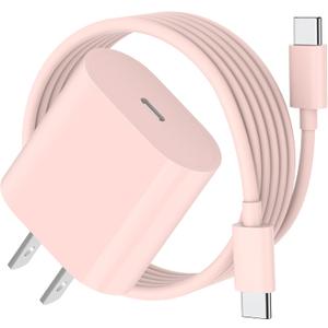 20W USB C Fast Charger for iPad Pro 13/12.9/11 inch 2024/22/21/18, iPad 10th Generation, 2025 iPad 11 inch, iPad Air 11/13 inch/5/4th, iPad mini 7/6th, PD Block with 6.6ft USB C to C Charging Cable