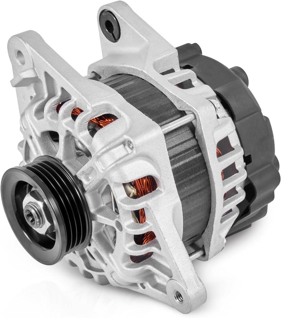 Alternator Replacement Compatible with 2010-2011 Kia Soul, 2007-2009 Spectra, 2007-2010 Sportage, 2007-2012 Hyundai Elantra - L4 2.0L Replace# 2655635, 3730023650, 600162, AVA0102, 40046031, 11311N