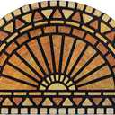 CHICHIC Welcome Door Mat 18 x 30 Inch Front Doormat Outdoors for Home Entrance Outdoors Mat for Outside Entry Way Doormat Entry Rugs, Heavy Duty Non Slip Rubber Back Low Profile, Semicircle