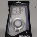 Wousunly Compatible with Oppo Find X9 Pro Case Clear with Stand 360Magnetic,Phone Case for Find X9 Pro Slim with Ring Kickstand Silicone Transparent Protective Cover (White)