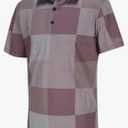 Mens Golf Shirt Short Sleeve Dry Fit Moisture Wicking Performance Collared Funny Print Golf Polo Shirts for Men Size M