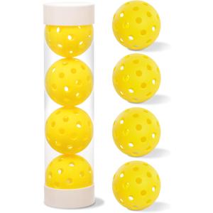 4 x Pickleball Balls  Outdoor Style | Durable, Crack-Resistant for Tournament Play, Practice & Training (Pack of 4)