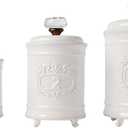 Mud Pie Kitchen Canister (Set of 3), White