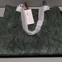 LOVEVOOK Laptop Tote Bag for Women With Large Cup Holder, Leather Work Tote Bag for Women,15.6 Inch Professional Computer Briefcase Business Teacher Commuter Shoulder Bag,Office Travel Gift (Green Embossed)