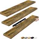 48-Inch Floating Wall Shelf Set of 3 – Heavy Duty Long Storage Shelves with Protective Packaging, Includes 3 long floating shelves (48" length each)