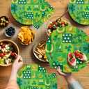 168pcs St Patricks Day Paper Plates Napkins St Patricks Day Decorations for Irish Disposable Party Tableware Set Party Supplies Serve 24 Guests