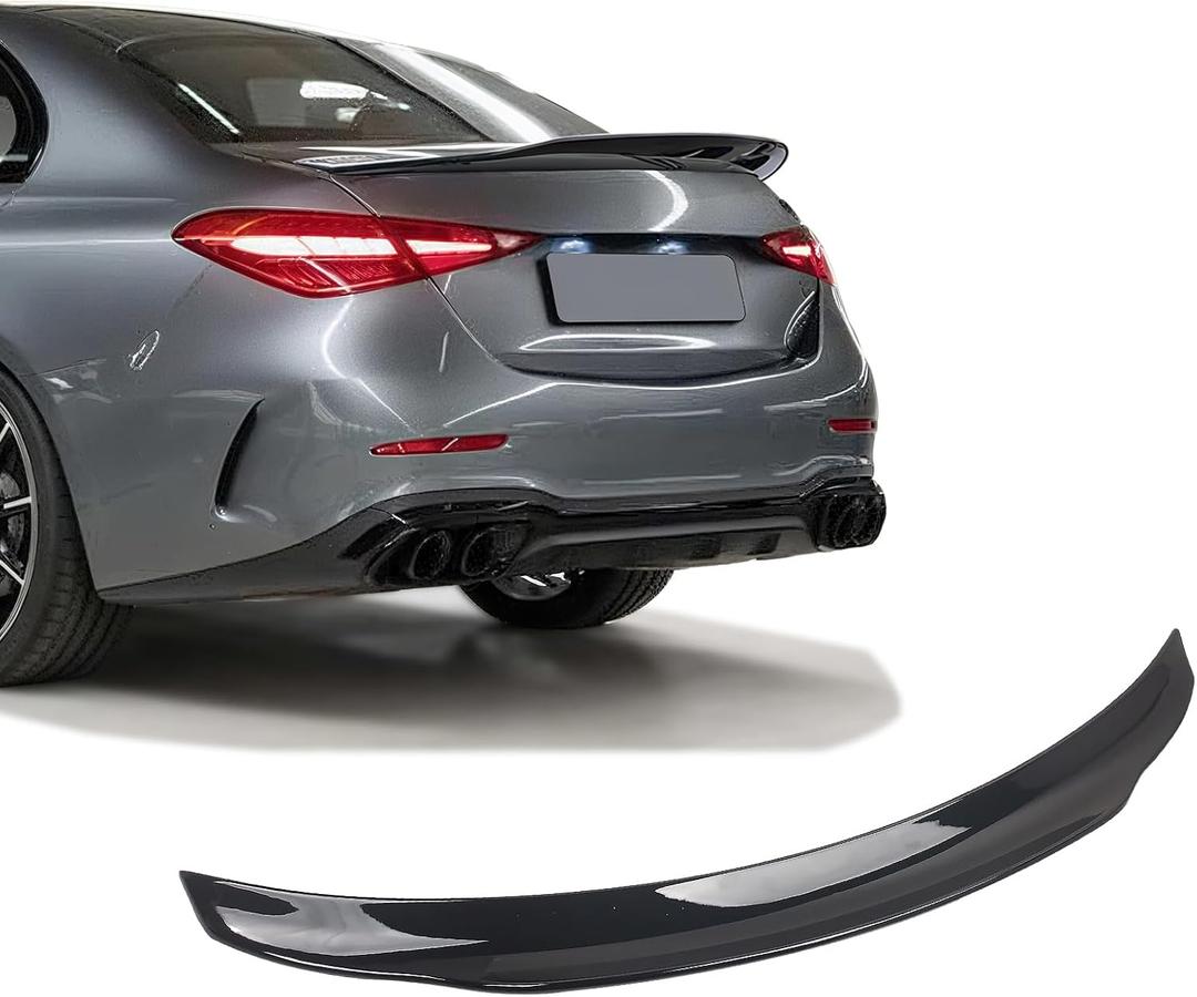 BDBO Rear Spoiler Wings for Mercedes Benz C Class W206 Sedan C300 C43 4MATIC Trunk Lid Duckbill 2023 2024 2025 Trunk Spoiler Wing Trunk Tail Rear Trunk Lid, Glossy Black
