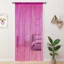 YIIBAII Beaded Curtain Beaded Curtains for Doorways Crystals Suitable for Interior Decoration and Partitions Hippy Closet Curtains (Plum Purple, 39"x79")