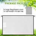 Patelai 114 x 71 Inches Heavy Duty 600d Oxford Dog Playpen Cover Extra Large Uv-Resistant Sun/Rain Shade, Fits 24/32/35/40/45/47/50 Inch Dog Panels for Outdoor Comfort and Protection (Cover Only)