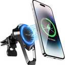 iWALK Magnetic Phone Holder for Car, Premium Magnetic Car Mount for Air Vent, 360° Adjustable Car Mount, Fast Charging Wireless Car Charger Luxurious Car Accessories for iPhone 15/14/13/12 Series