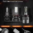 SEALIGHT 9006/HB4 Bulbs, Wireless Super Bright, 3-Min Plug and Play, Fanless Light No Noise, IP67 Waterproof Non-Polarity, Powersports Accessory Lights, Pack of 2