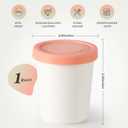 Set of 4 Ice Cream Containers for Homemade Ice Cream1 Quart EachReusable Freezer Storage Containers Cups with Lids for Frozen GelatoYogurt, SorbetLarge Pint Containers with Stickers and Lids