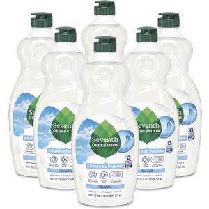 Seventh Generation Dish Liquid Soap Free & Clear liquid soap Pack of 6 Dishwashing Soap Dish Soap for sensitive skin 19 oz