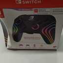 PDP Gaming Afterglow Wave Wireless Nintendo Switch Pro Controller - Officially Licensed, Nintendo Switch 2, Switch Lite/OLED, RGB LED Customization, App Controls, Rechargeable Battery Power - Black