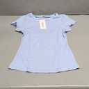 Slim Fit Women Short Sleeve Shirt Crew Neck Fitted Tight Tee Shirt Basic Ribbed Knit Top Going Out Workout Outfits (Small)