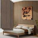 Peel and Stick Acoustic Wall Panels 8-Pack 43.3" * 11.8"  3D Wood Slat Sound Absorbing Panels for Home Theater, Office & Bedroom  Easy DIY Installation, Dark Walnut Finish