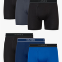 Hanes Men's Underwear Boxer Pack, Performance Stretch Underwear, Moisture-wicking Boxer for Men, 6-pack, XL