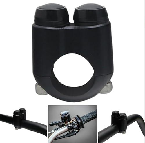 FVMOTO 2 Buttons CNC Hand Control Momentary Switch Micro Switch, for 7/8 Inch 22mm Bars Handlebar Bobber Cafe Racer Chopper Universal