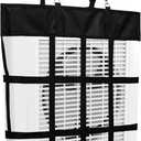 Tessco Box Fan Holder for Horse Stall Classic Fan Bag Hanging Web Nylon Box Hay Bag, Black