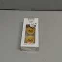 Bibs Pacifiers Color Collection, Set of 2 BPA-Free Latex Pacifiers Made in Europe, Round Nipple Baby Pacifier. (6+ Month (Pack of 2), Mustard)