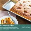Commercial Quality Cookie Sheet Pan - 2 Pack Aluminum Half Sheet Baking Pan by Saffron & Sage Home Living - This 18x13 Baking Sheet Set is Rust & Warp Resistant, Heavy Duty, of Thick Gauge