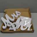 VIOPVERY Mr and Mrs Sign for Wedding Table,Large White Mr and Mrs Sign,Wooden Letters,Mr & Miss Sign with Just Married Banner Wedding Decorations for Anniversary