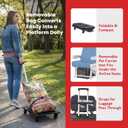 dbest products Pet Smart Cart, Medium, Black, Rolling Carrier with wheels soft sided collapsible Folding Travel Bag, Dog Cat Airline Approved Tote Luggage backpack