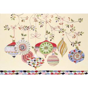 Watercolor Ornaments Small Boxed Holiday Cards (Christmas Cards, Greeting Cards), Box of 20