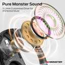 Monster Open Ear Headphones AC330, Wireless Earbuds Bluetooth 5.4 with Clear Talk, Stylish Rotating Case with Lanyard, Type-C Charging, Comfort Fit, 24H Playback, IPX5 Water Resistant, Black