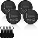 Air Tracker Tags 4 Pack Smart Tag Bluetooth Trackers Work with Apple Find My (iOS Only), Lightweight Tag Prevent Loss of Luggage Wallets Keys Bags,Replaceable Battery,IP67 Waterproof