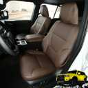 Customized Fit for 2024-Present Toyota Land Cruiser 250 1958 Base First Edition Prado Lc250 car seat Covers Full Set Vehicle car seat Protectors (Coffee Brown, 2024-LC250-5-Seater)