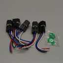 Nilight 50023R 5 Pack 30A Fused Relay Switch Kit 12V 4 Pin SPST Relay Interlocking Harness Socket Holder 30 Amp 12 Volt Automotive Relays with Fuse for Auto Cars Trucks RV