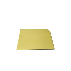 Yellow Corner Floating Shelf with One Round Corner, 31.5" x 24"