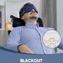 MZOO Luxury Sleep Eye Mask for Side Sleeper Men Women, Zero Eye Pressure 3D Sleeping Mask, Light Blocking Patented Design Night Blindfold, Soft Eye Shade Cover for Travel, Blue