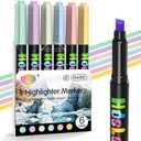 Guangna Highlighters, 6pcs, Chisel Tip, Pastel Colors, Aesthetic Quick Dry for Bible Jounaling Planner Books Notes Teacher Office Supplies (Morandi Colors)