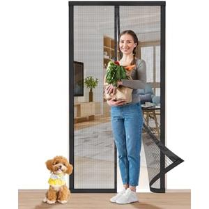 Magnetic Screen Door |Fits 36"x82" Door| Hands Free Retractable Screen Door Magnetic Closure Keeps Bugs Out | 2025 Upgraded PET- Tiny Hole | Self Sealing | Pet and Kid Friendly| 39 Inch x 83 Inch