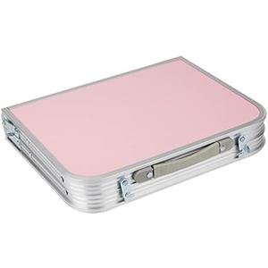 Mind Reader Lap Desk Laptop Stand, Bed Tray, Collapsible, Dorm Room, Portable, Dorm, MDF, Metal, 23.5" L x 16" W x 10" H, Pink