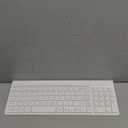 Wireless Keyboard and Mouse Ultra Slim Combo, TopMate 2.4G Silent Compact USB 2400DPI Mouse and Scissor Switch Keyboard Set with Cover, Batteries Included, for PC/Laptop/Windows/Mac - White