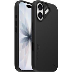 Aulumu A17 Vegan Leather iPhone 17 Case | Camera Control | Luxury Comfort | Compatible with MagSafe | Complete Wrap-Around - Black