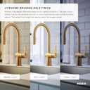 Moen YB0324BG Flara 24-Inch Single -Towel Bar, Brushed Gold